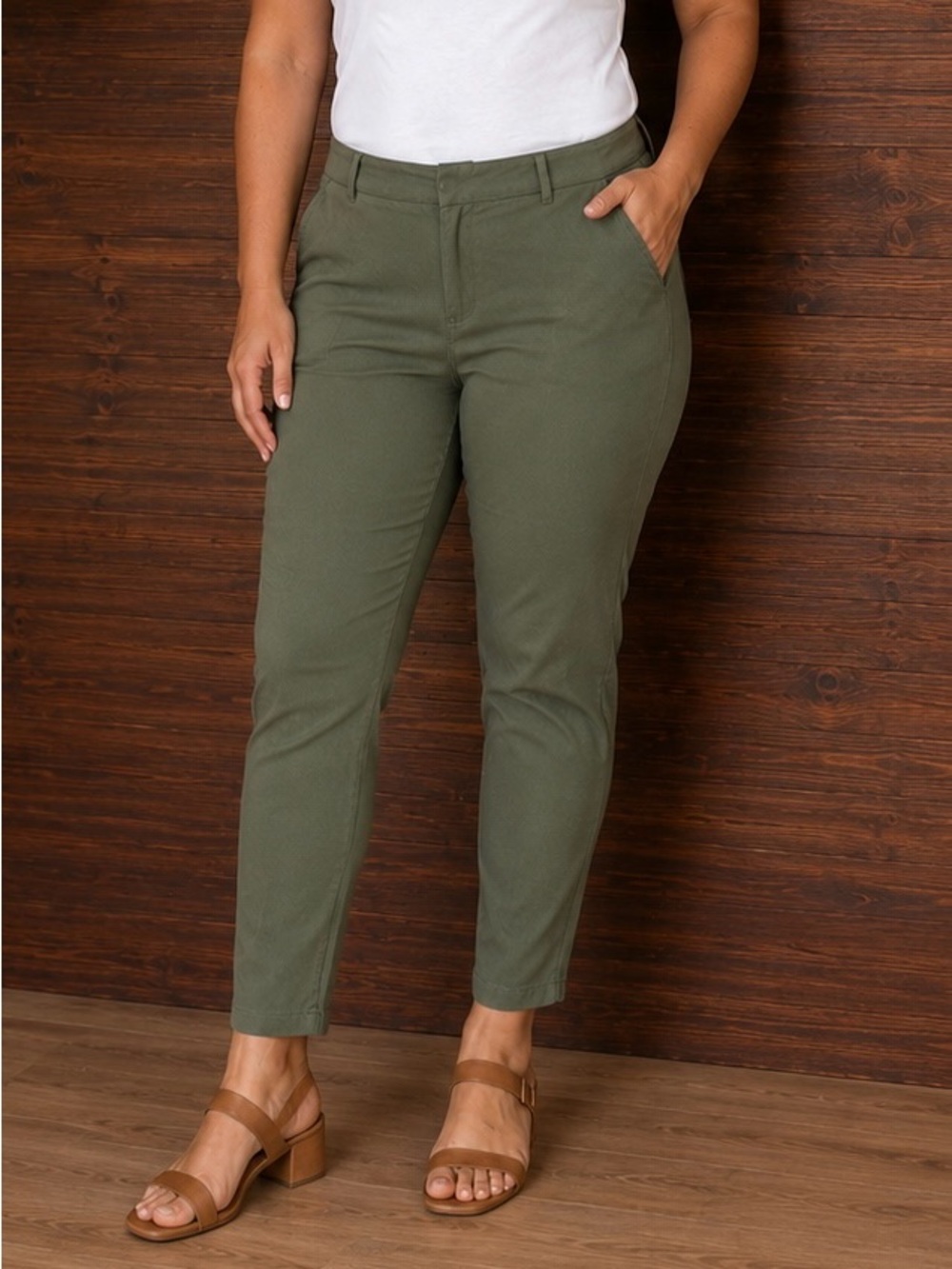 Old Navy Olive Pixie High-Rise Pants Size 18